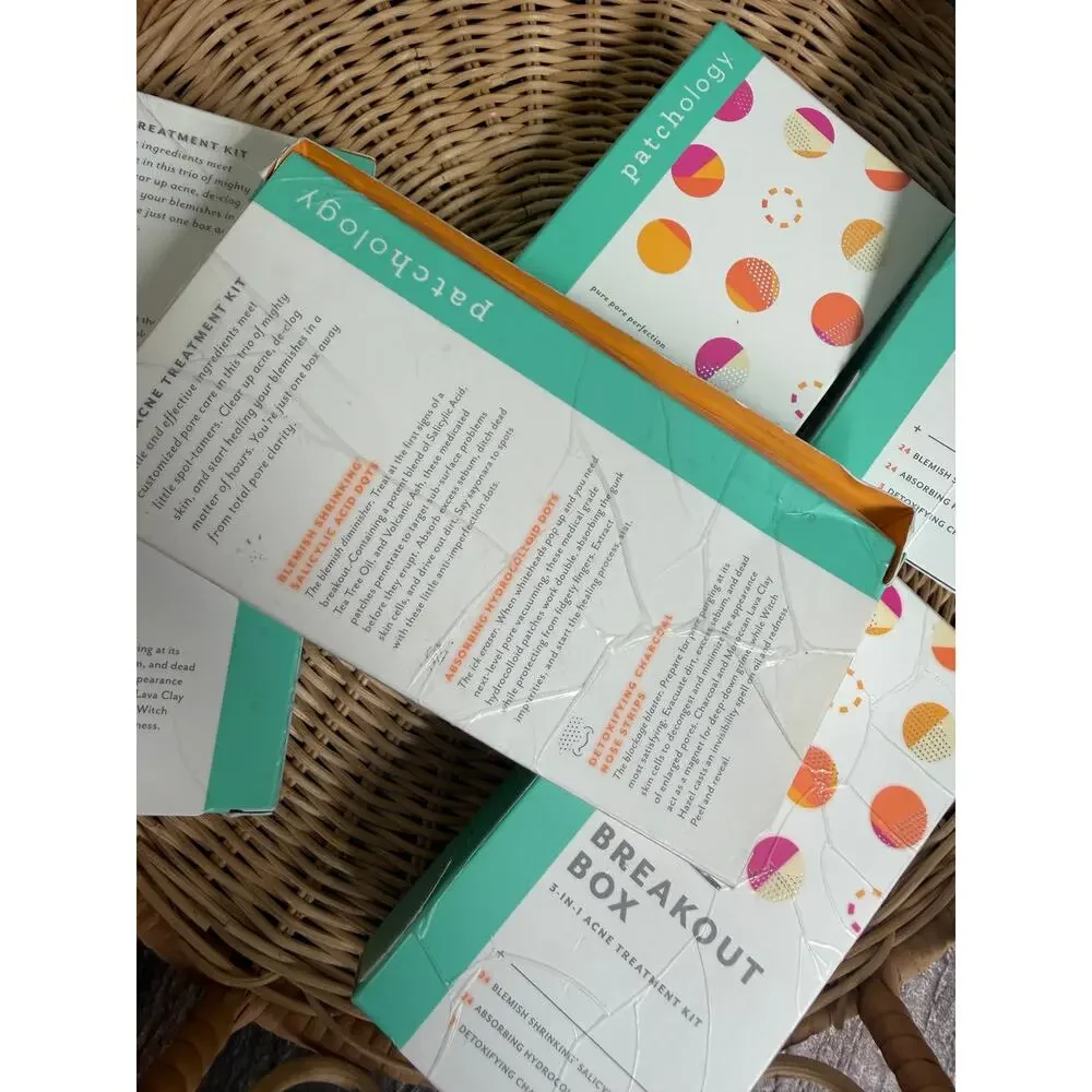 Patchology Breakout Box 3-in-1 Acne Treatment Kit NIB X5